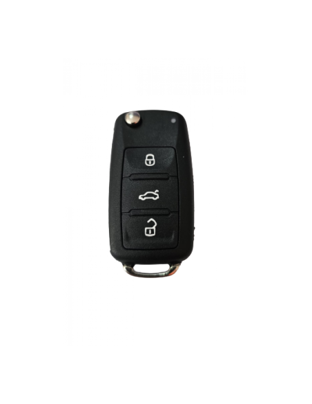 Folding key case, with 3 buttons, compatible with Volkswagen models 2010 - 2014