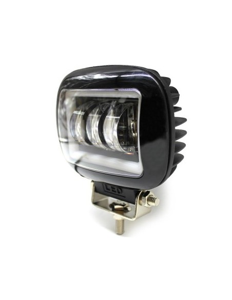 LED projector with angel eyes for offroad cars, motorcycles, ATVs, power 45W, brightness 4000 lumens