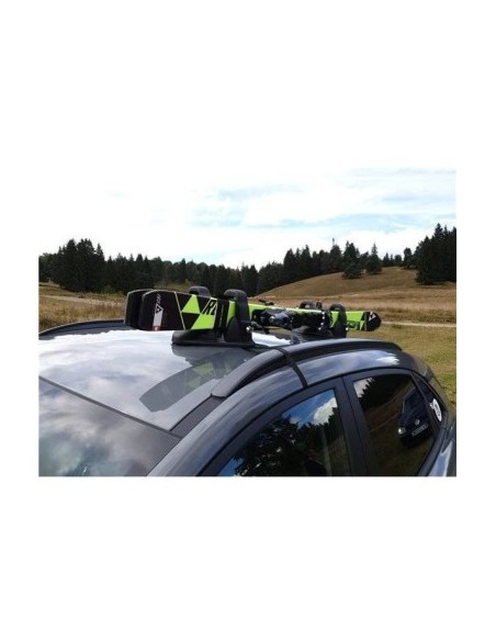 Menabo Shuttle Ski Holder with Magnetic Attachment, 2 Pairs of Skis