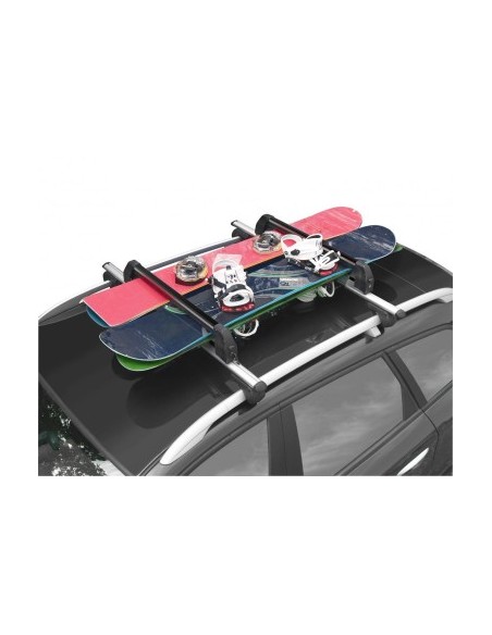 Menabo Silver Ice BLACK στήριγμα σκι και snowboard για εγκάρσιες ράγες, 6 ζεύγη σκι / 4 snowboard