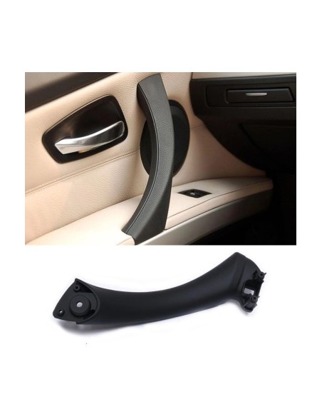 Interior handle left rear door, black, for BMW Series 3 E90, E91, E92, E93