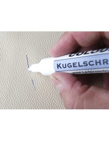 Pen for removing ink stains from leather...