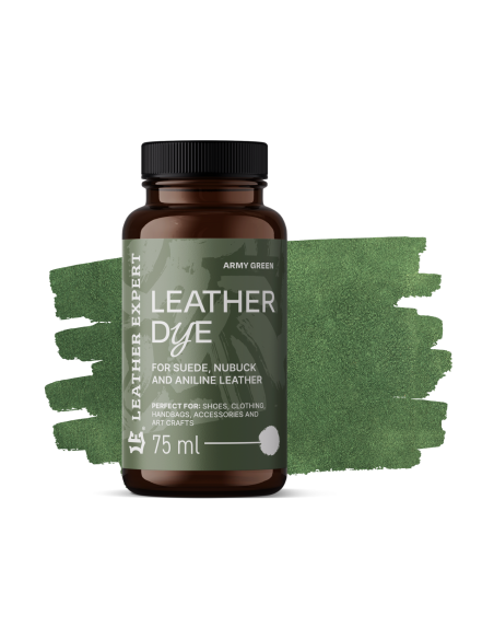 Army Green Suede Paint Leather Expert, Dye for suede, nubuck, aniline 75ml