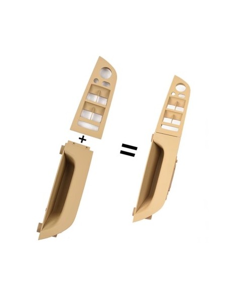 Driver door panel / handle, with folding mirrors for BMW Series 3 E90/E91, cream, 37.5 cm