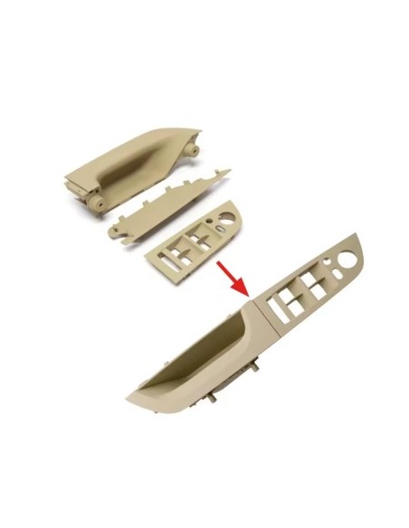Door panel / handle for driver without folding mirrors for BMW Series 3 E90/E91, cream, 37.5 cm
