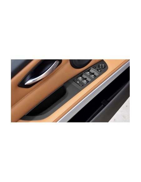 Driver door panel / handle, with folding mirrors for BMW Series 3 E90/E91, black, 35.5 cm