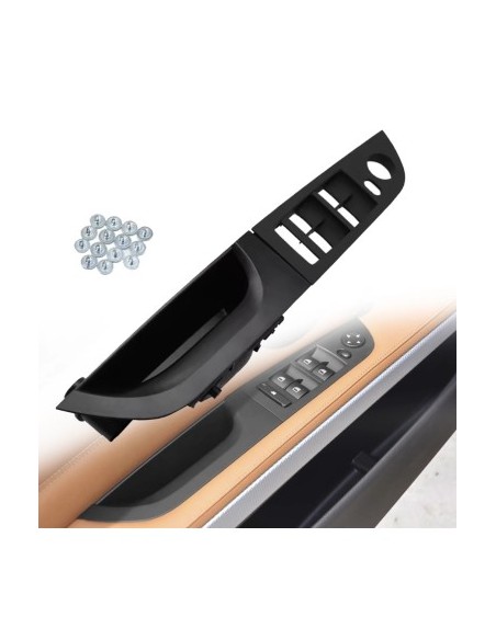 Driver's door panel / handle without folding mirrors for BMW Series 3 E90/E91, black, 35.5 cm