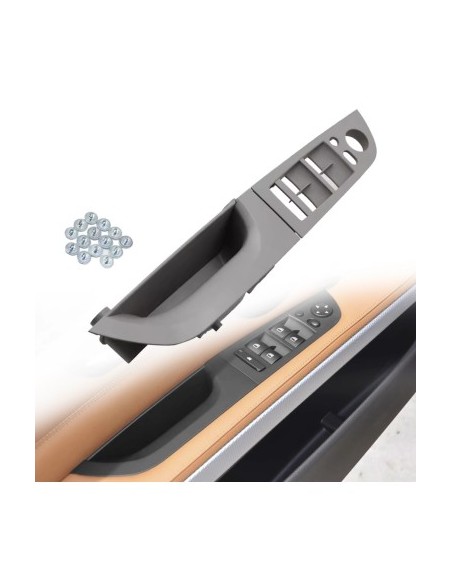 Driver door panel / handle, with folding mirrors for BMW Series 3 E90/E91, gray, 37.5 cm