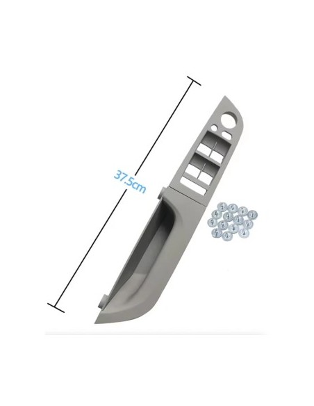 Driver door panel / handle, with folding mirrors for BMW Series 3 E90/E91, gray, 37.5 cm