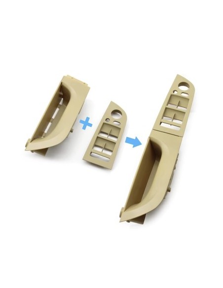 Ajtópanel / kilincs sofőr oldalán tükör nélkül, lehajtható BMW 3-as sorozat E90/E91, krém, 35,5 cm