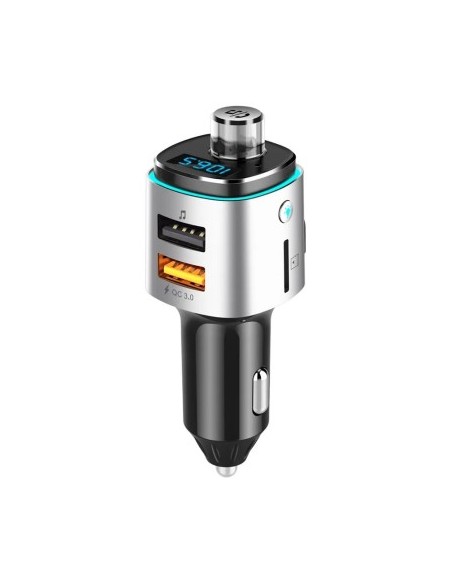FM Modulator 12-24V Bluetooth 5.0 with Super Charge 3.0 car charger function and USB C port - BC42