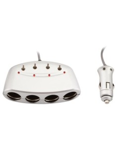 Quadruple socket with extendable cable 12V/24V Carface