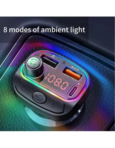 FM Modulator 12-24V Bluetooth 5.0 with Fast...