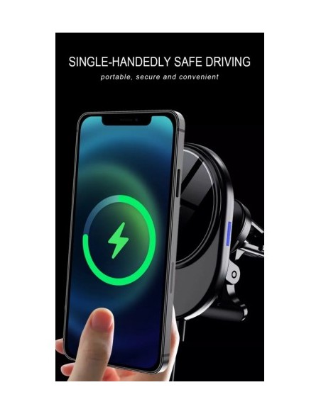 MagSafe Magnetic Car Mount with Wireless Charging 15W Fast Charge Qi Standard QC3.0 - CWCPH-D11