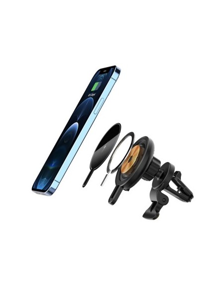 Magnetic car mount MagSafe with wireless charging 15W Fast Charge QC3.0 Qi Standard - CWCPH-D9