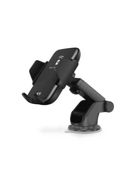 Car Ventilation Grill Mount + Suction Cup 10W Motorized with Wireless Charging Qi Standard Fast Charge Type-C - CWCPH-D1