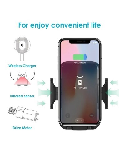 Car Ventilation Grill Mount + Suction Cup 10W...