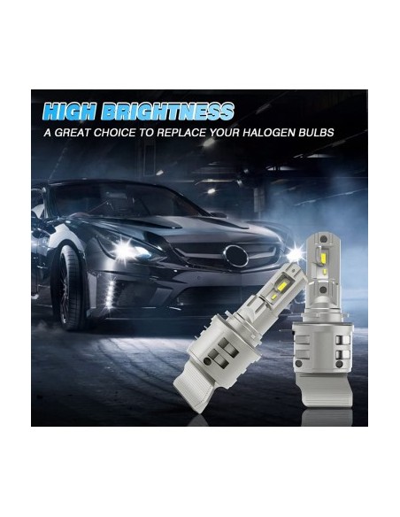 Set 2 H15 ALL IN ONE LED bulbs for car headlights 42W, 12V, 8000 Lumens