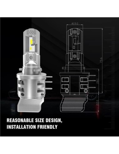 Set 2 H15 ALL IN ONE LED bulbs for car...