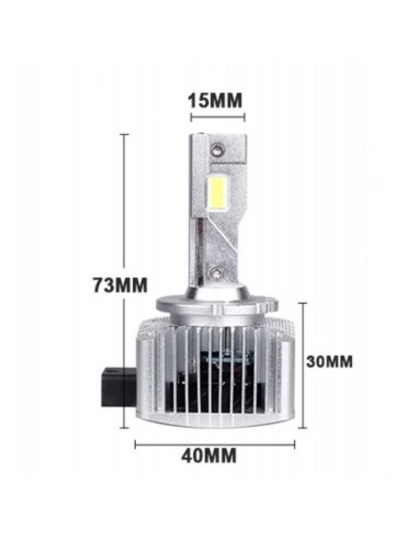 2 db D1S Plug&Play LED autófényszóró készlet...
