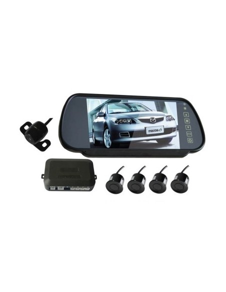 Parking sensors with video camera and 7" LCD display in mirror T24