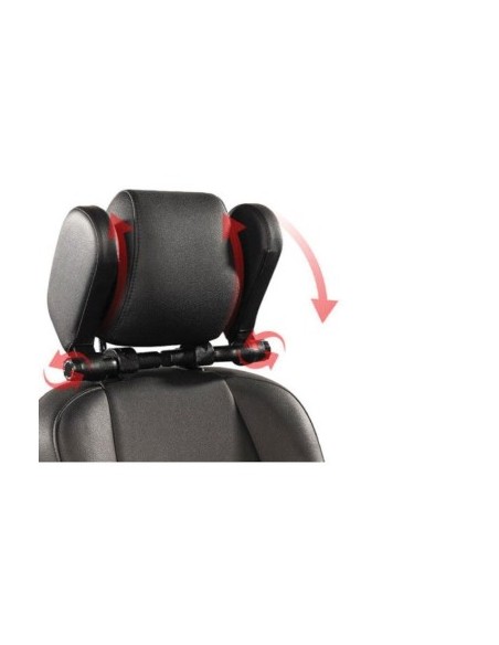 Adjustable Car Headrest Support in Black Eco Leather