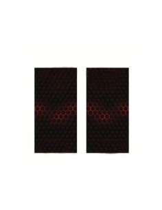 Car Pillar Sticker Set 50x25cm, Black Hexagon, Xenon Bright