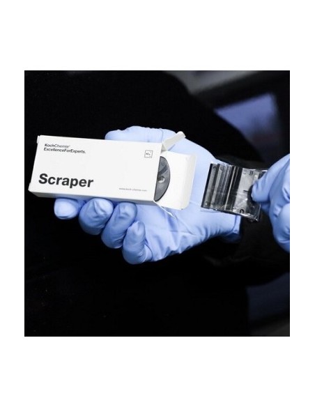 Koch Chemie Adhesive and Sticker Cleaning Scraper, with 10 spare plastic blades