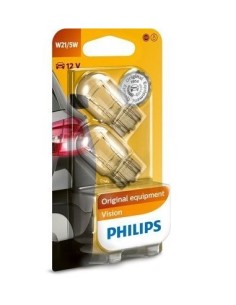 Σετ 2 Λάμπες Χωρίς Σωλήνα 12V, W21/5W W3x16q, Philips