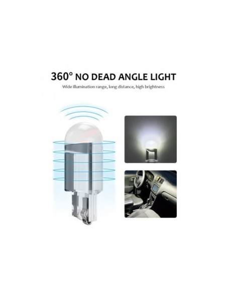Waterproof T10 (W5W) COB Car LED, no canbus