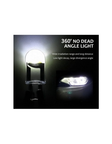 Waterproof T10 (W5W) COB Car LED, no canbus