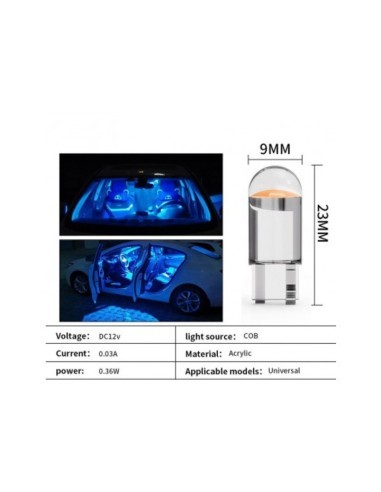 Waterproof T10 (W5W) COB Car LED, no canbus