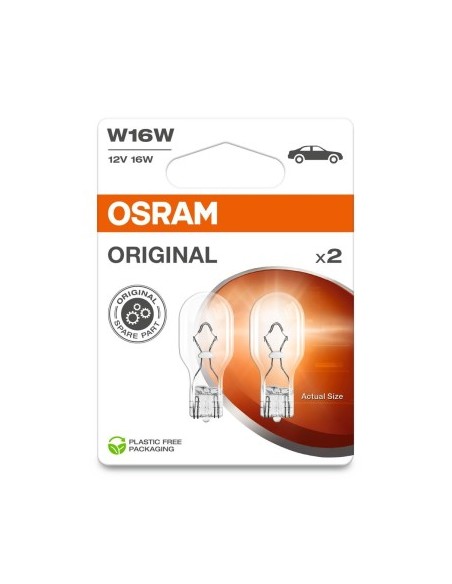 Set of 2 W16W Bulbs, 12v, Osram
