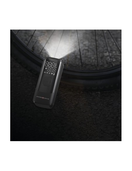Portable Air Compressor 150 PSI, Fast Tire Pump with LCD Display, LED Flashlight and Rechargeable USB Battery