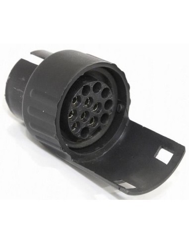 Car trailer socket adapter, plastic, black,...