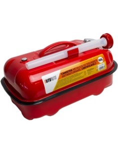 Safety metal canister with anti-tip feature and funnel, 10L
