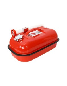 Safety metal canister with anti-tip feature and funnel, 10L 2