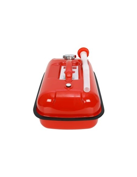 Safety metal canister with anti-tip feature and funnel, 10L