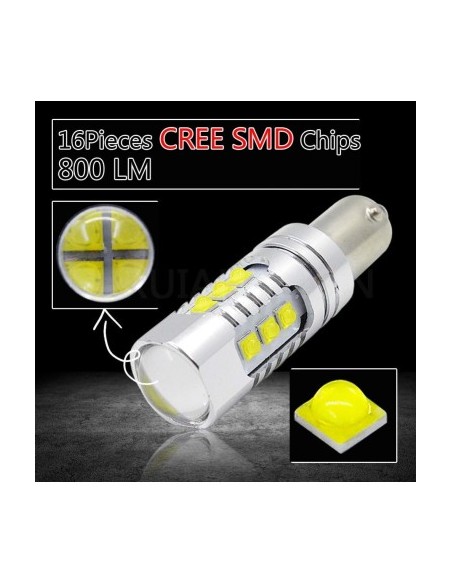 Led αυτοκινήτου ΚΟΚΚΙΝΟ H21W / BAY9S Canbus 80W 12-24V Led CREE