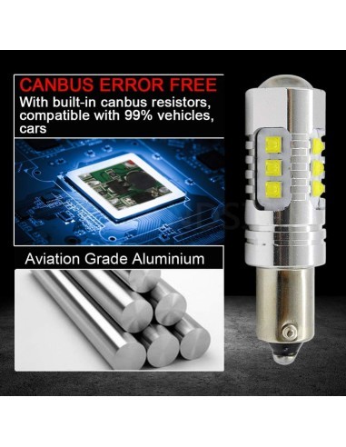 Led αυτοκινήτου ΚΟΚΚΙΝΟ H21W / BAY9S Canbus 80W...