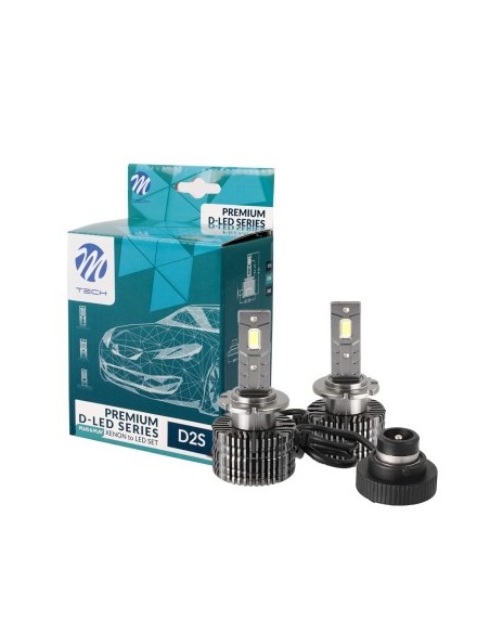 Set of 2 D2S Car LED Lights, Canbus, 35W, 8400Lm, 12V-24V, M-tech