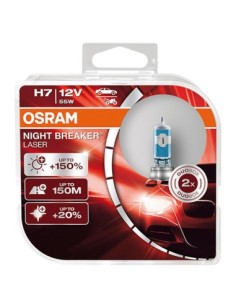 2 db H7 Osram Night Breaker izzó készlet, +150% 12V 55W