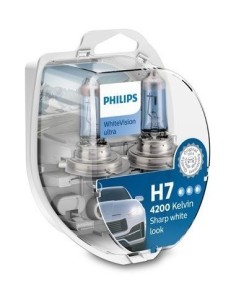 Σετ 2 Λάμπες αυτοκινήτου Philips H7 White Vision Ultra...