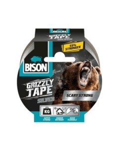 Textured adhesive tape silver repair BISON GRIZZLY 48mmx10m