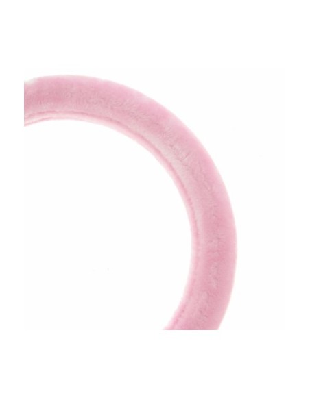Pink Plush Steering Wheel Cover 37-39cm