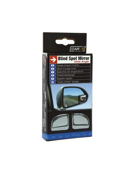 Set of 2 convex car mirrors 50mm for eliminating blind spots, chrome, self-adhesive