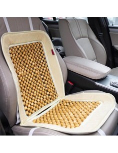 Universal beige chair cover with balls 1pc 2