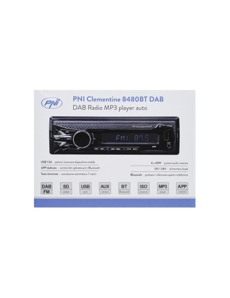 Ράδιο Mp3 Player Αυτοκίνητο Dab Και Rds Pni Clementine 8480bt 4x45w, 12/24v, Με Sd, Usb, Aux, Rca, Bluetooth Και Usb 1.5a