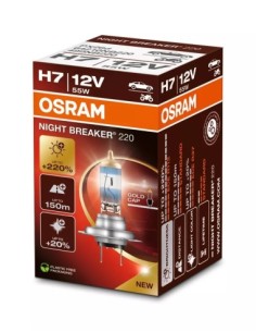 Osram H7 Night Breaker Halogen Car Bulb +220% 12V, 55W