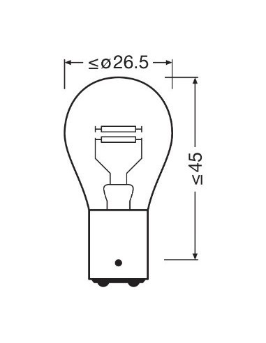 Set of 2 Bulbs P21/4W, 12V, Osram